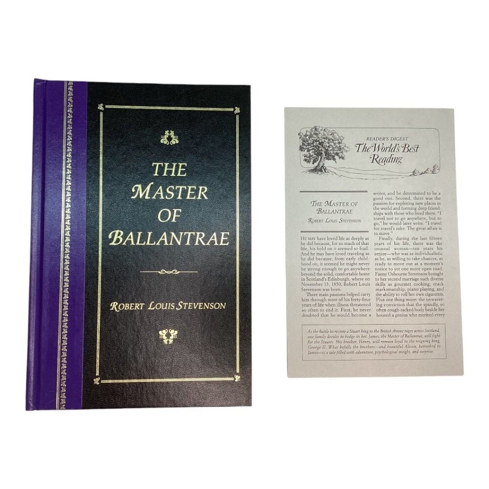 The Master Of Ballantrae By Robert Louis Stevenson Readers Digest Hardcover 1995